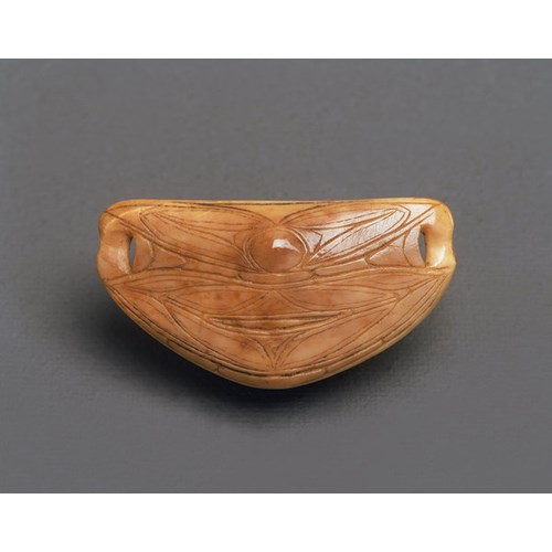 An Ancient Okvik Old Bering Sea Culture Eskimo Walrus Ivory Wrist Guard